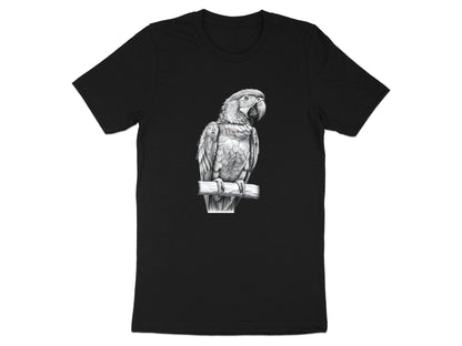 Macaw Parrot Detailed Pencil Sketch Artistic T-Shirt