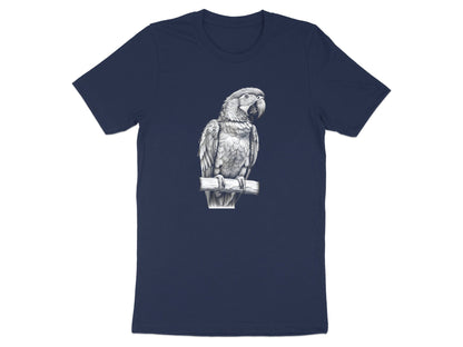 Macaw Parrot Detailed Pencil Sketch Artistic T-Shirt