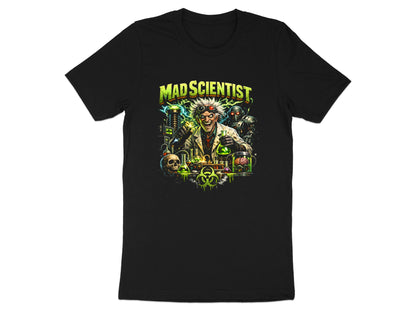 Mad Scientist Retro Illustration T-Shirt - Sci-Fi Lab Tee