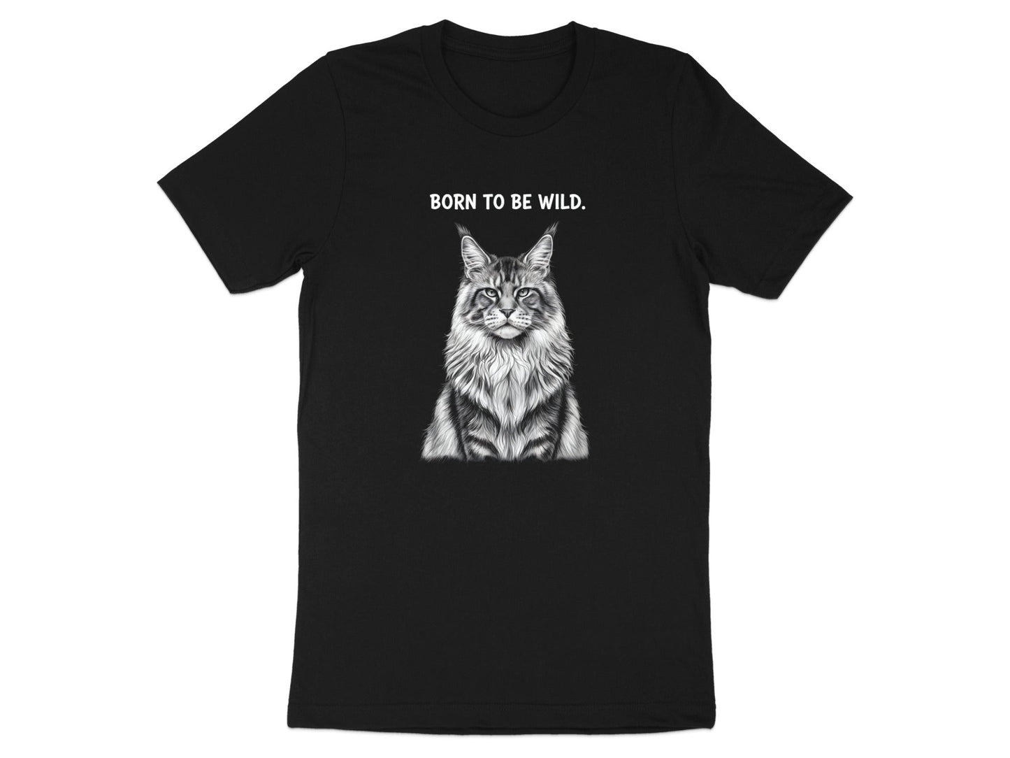 Born To Be Wild Maine Coon Cat T-Shirt