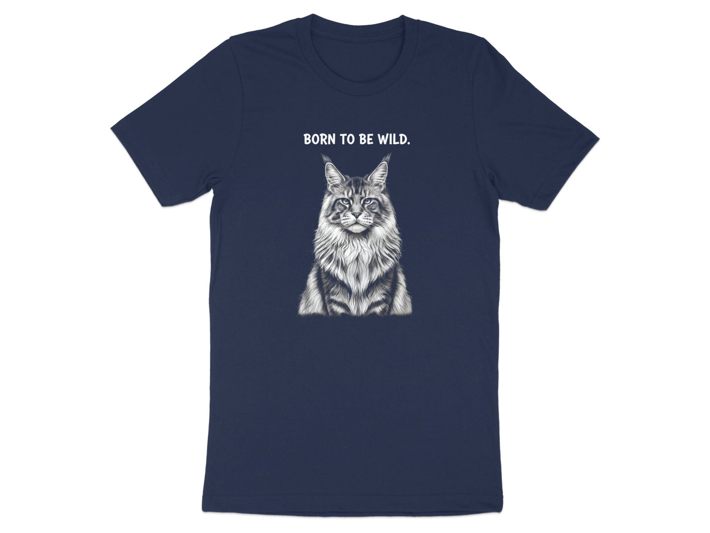 Born To Be Wild Maine Coon Cat T-Shirt