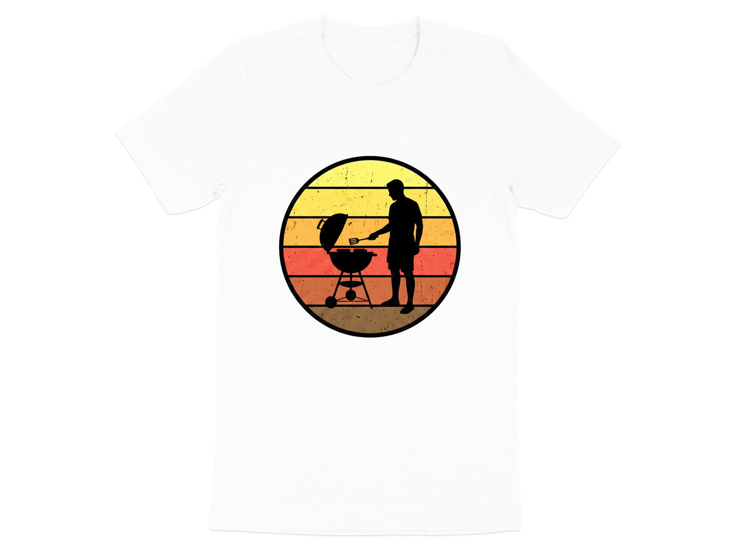 Sunset BBQ Silhouette Grilling T-Shirt
