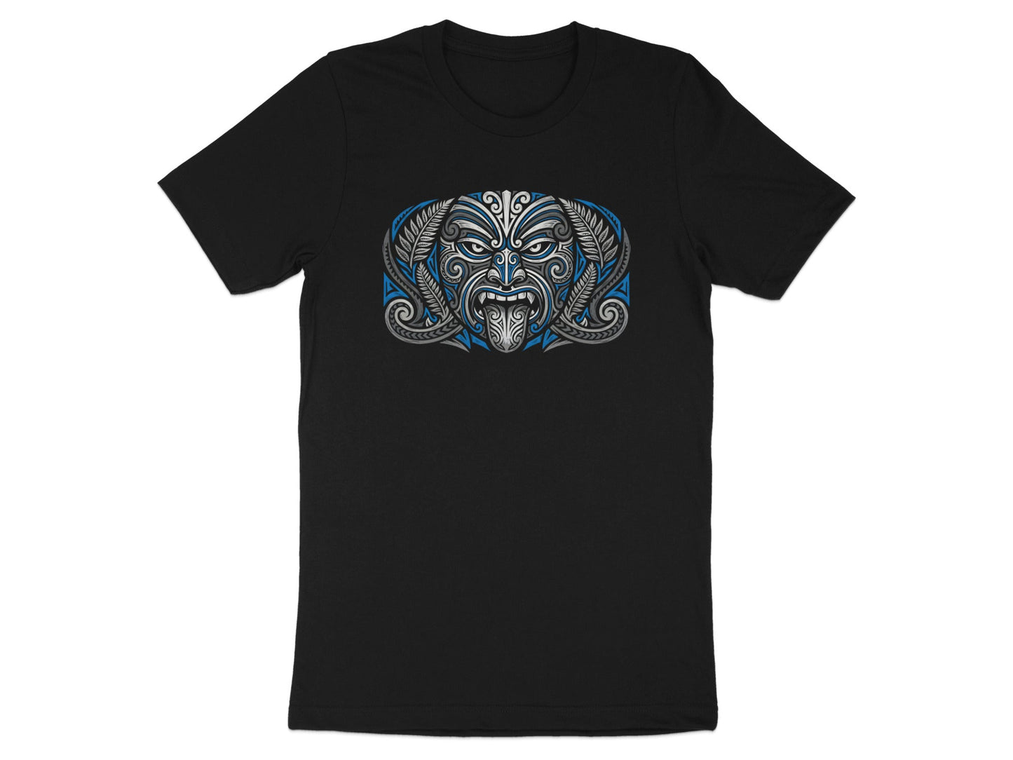 Maori Tribal Warrior Face T-Shirt - Haka Inspired Graphic Tee