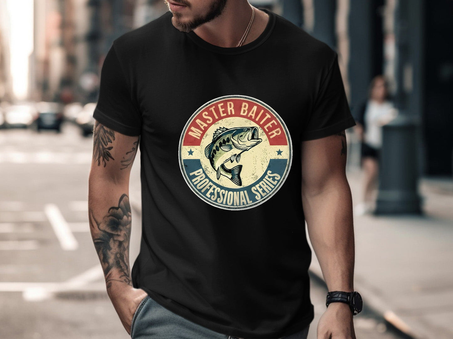 Master Baiter Professional Series Fishing Badge Tee