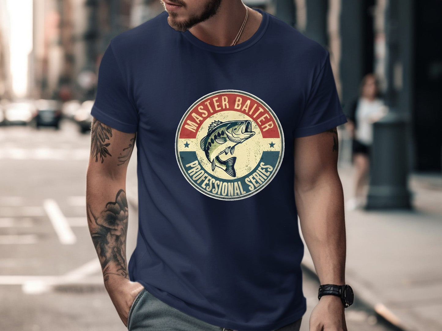 Master Baiter Professional Series Fishing Badge Tee