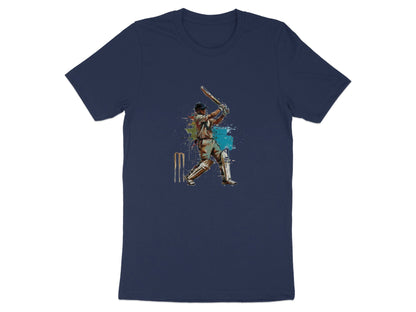 The Batsman Abstract Paint Splatter Cricket Tee