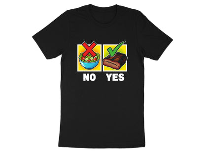 "Meat Over Salad" Funny BBQ Humour T-Shirt