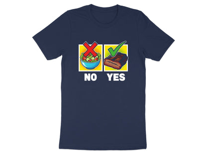 "Meat Over Salad" Funny BBQ Humour T-Shirt