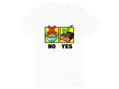 "Meat Over Salad" Funny BBQ Humour T-Shirt