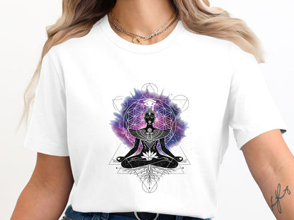 Sacred Geometry Buddha Space T-Shirt