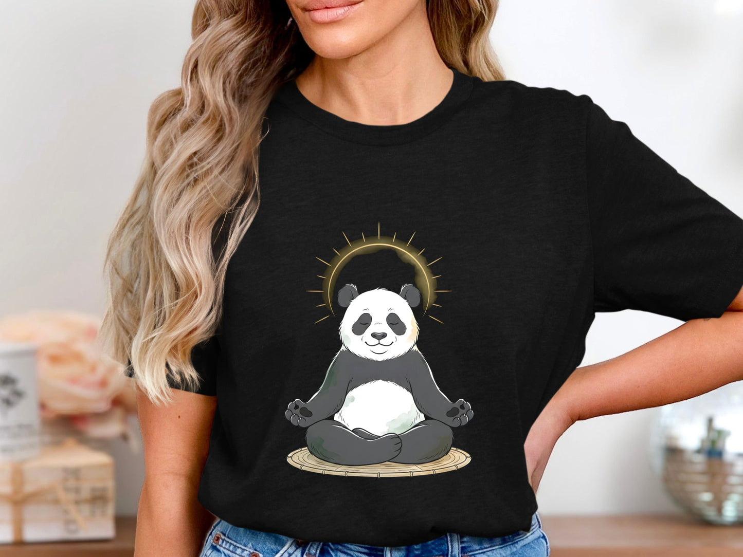 Meditating Panda Zen T-Shirt - Yoga & Mindfulness Graphic
