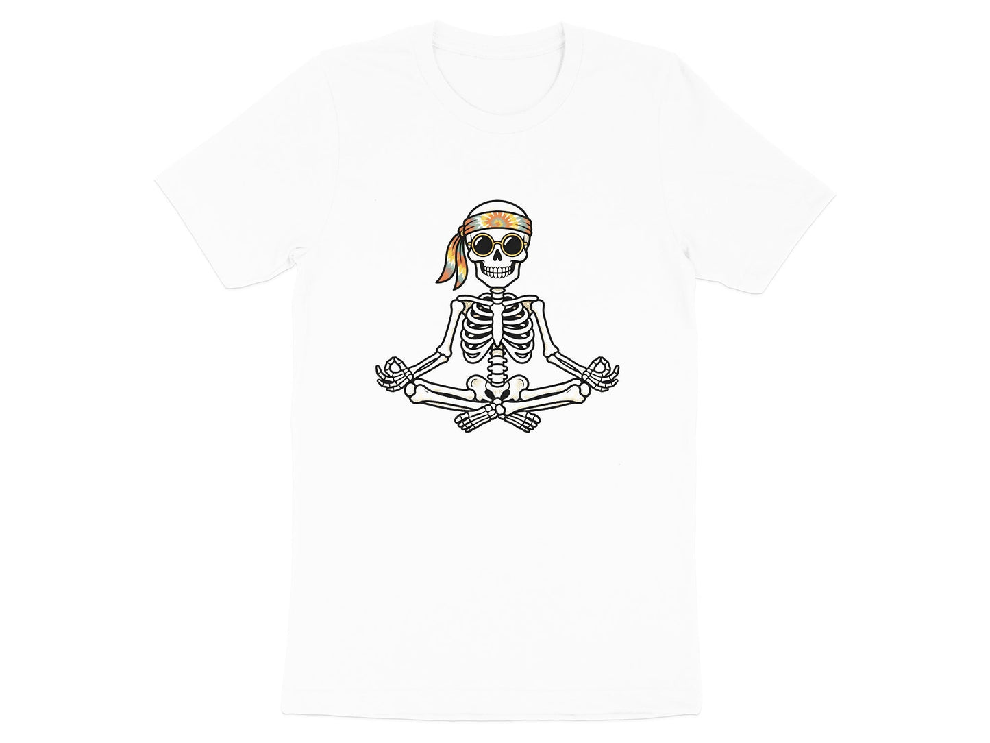 Chill Skeleton Meditating Yoga T-Shirt