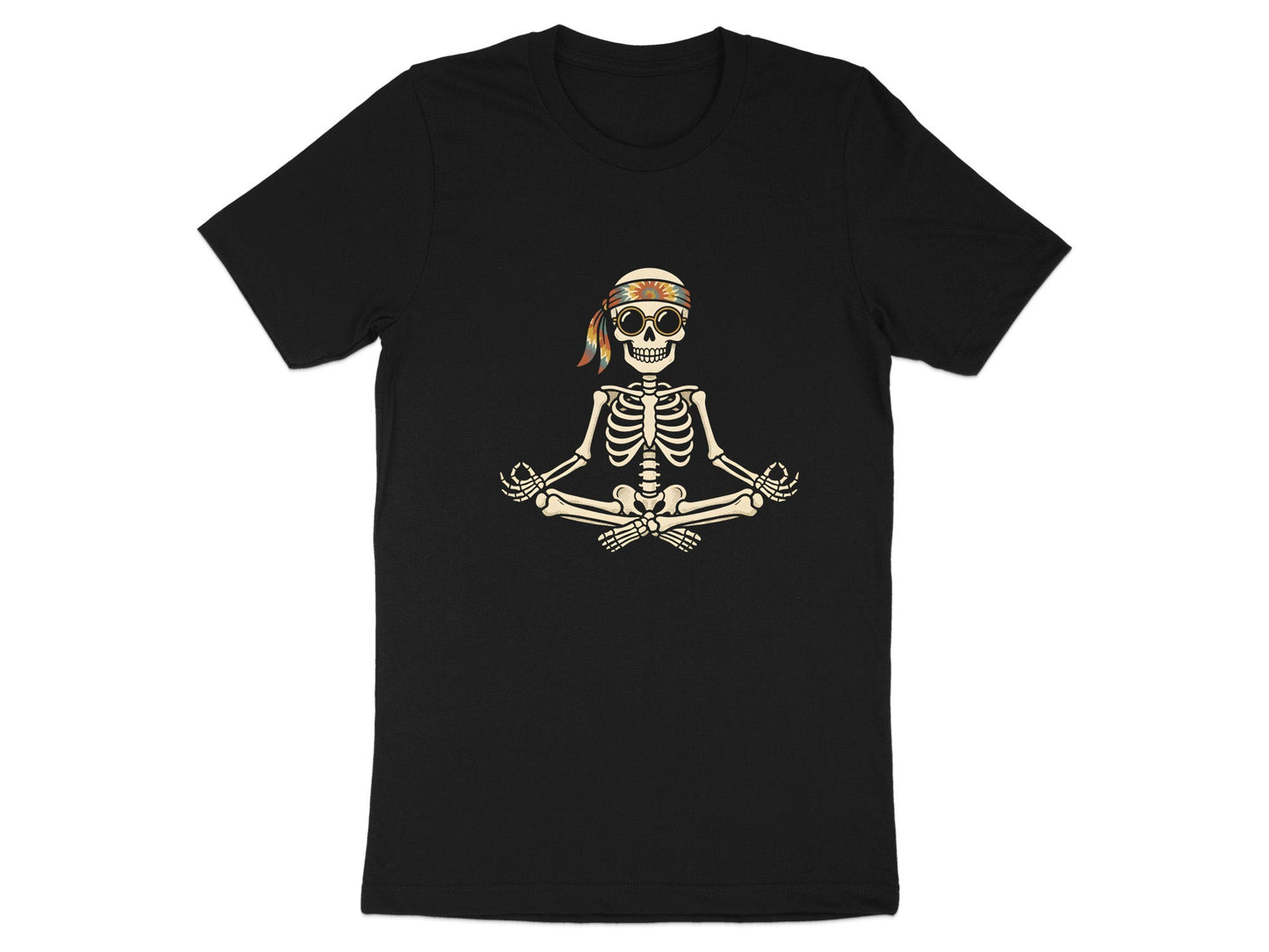 Chill Skeleton Meditating Yoga T-Shirt