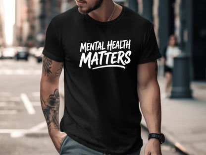 Mental Health Matters Brush Script Tee
