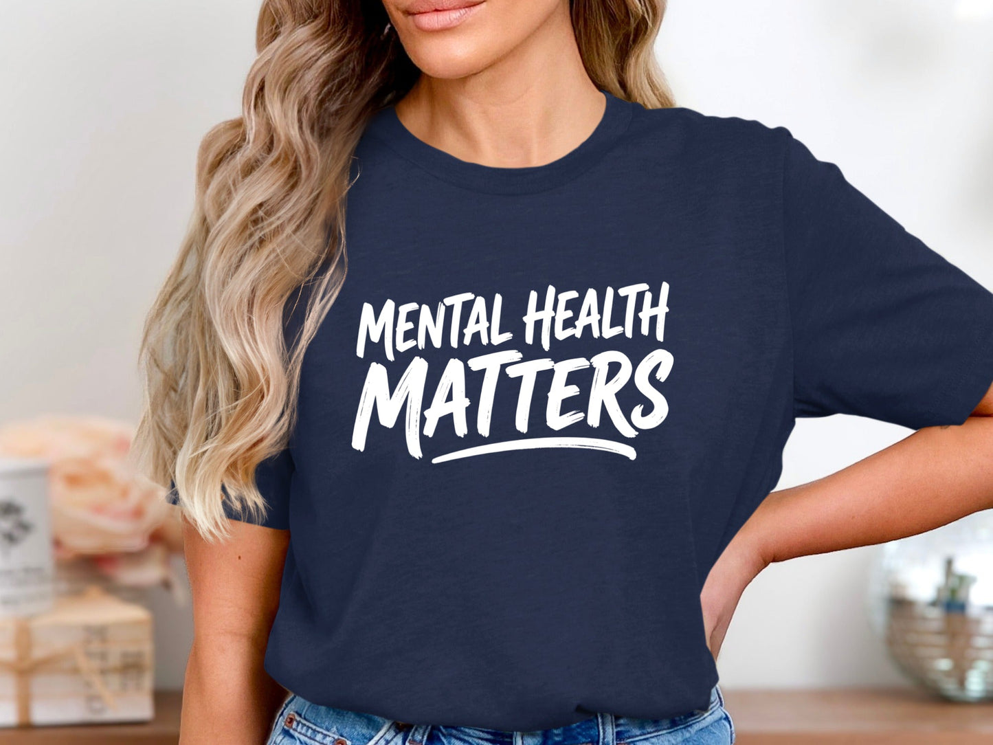 Mental Health Matters Brush Script Tee