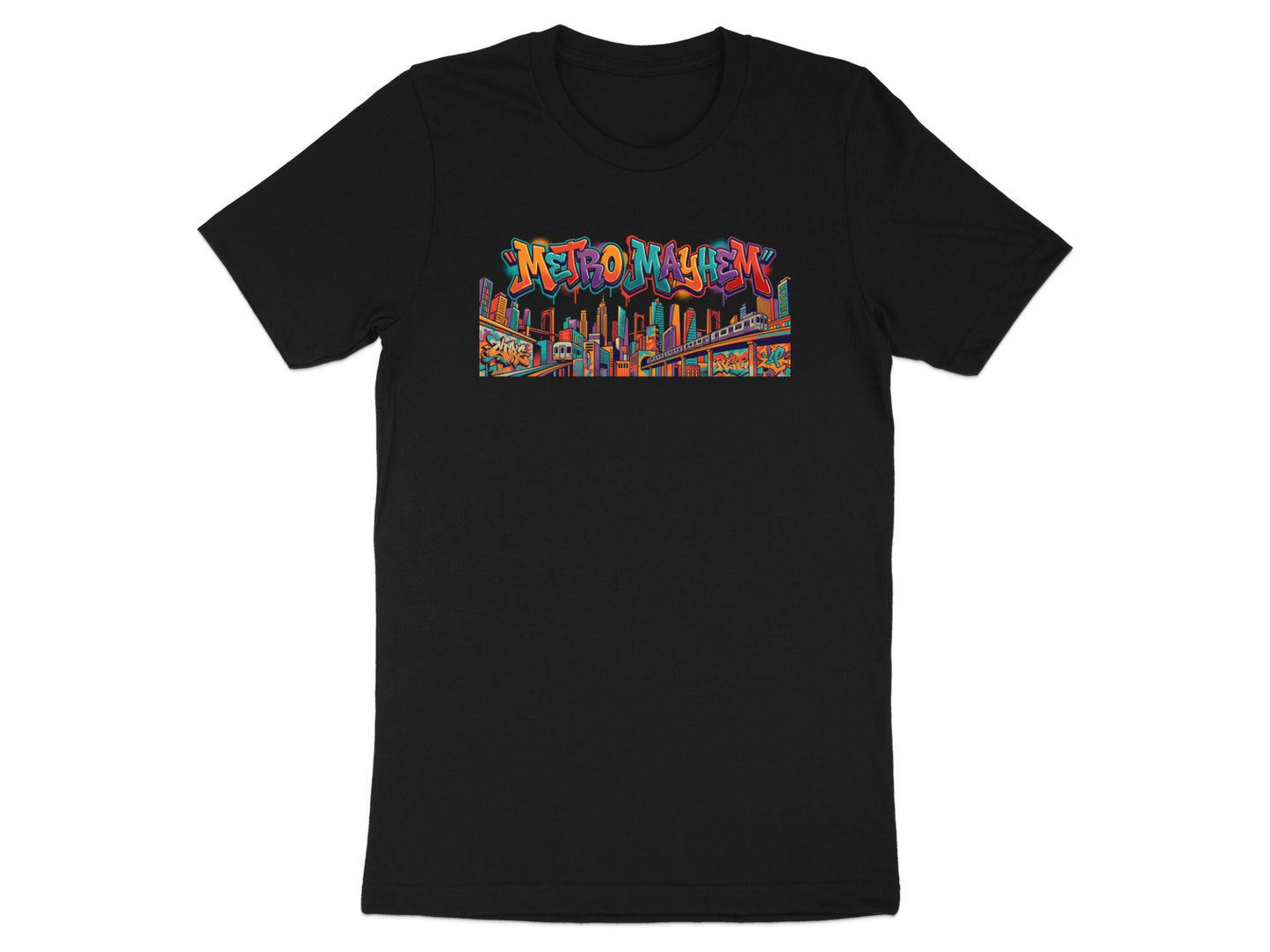 Metro Mayhem City Skyline Graffiti Graphic Tee