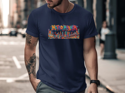 Metro Mayhem City Skyline Graffiti Graphic Tee