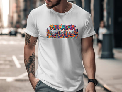 Metro Mayhem City Skyline Graffiti Graphic Tee