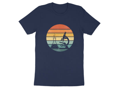 Retro Sunset Microscope Science Graphic T-Shirt