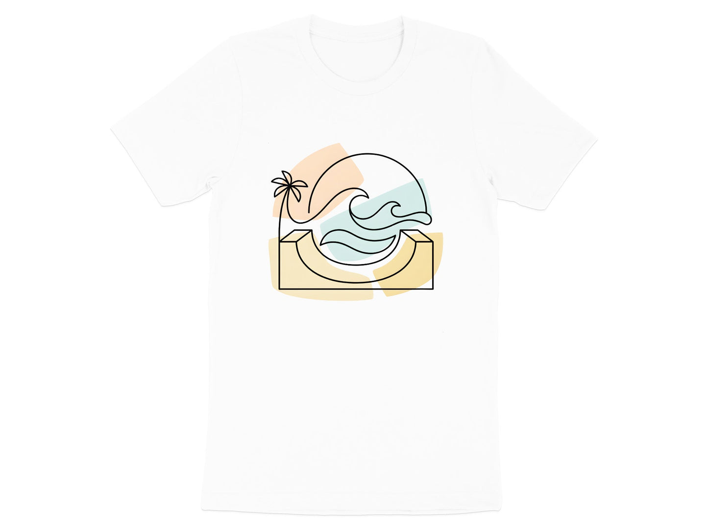 Abstract Coastal Sun & Surf T-Shirt