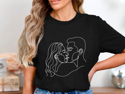 The Kiss Minimalist Romance T-Shirt
