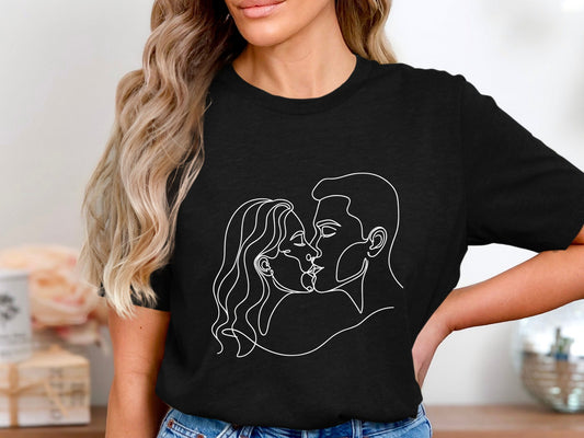 The Kiss Minimalist Romance T-Shirt