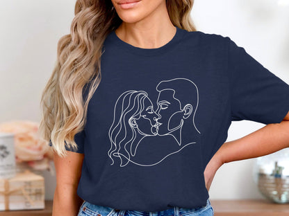 The Kiss Minimalist Romance T-Shirt