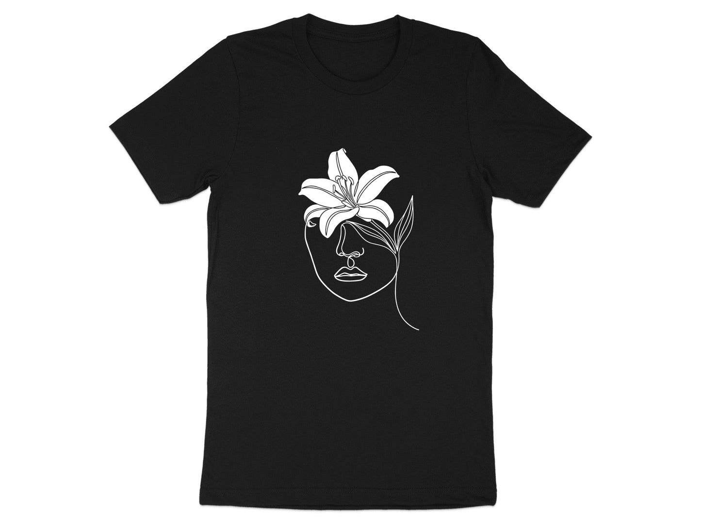 Lily Vision Surrealist Line Art T-Shirt