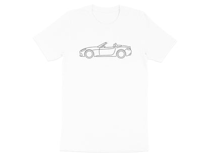 Minimalist One-Line Convertible Sports Car Tee