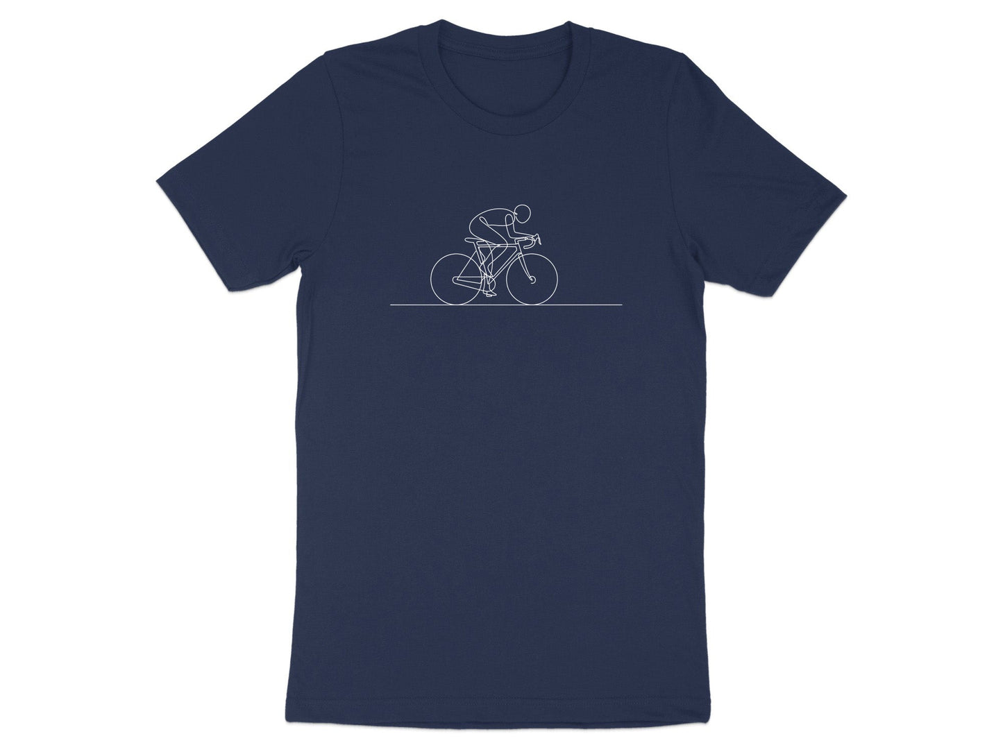 Minimalist One Line Road Cyclist Graphic Tee