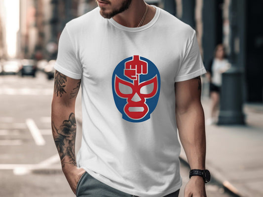 Classic Lucha Mask & Fist Icon T-Shirt