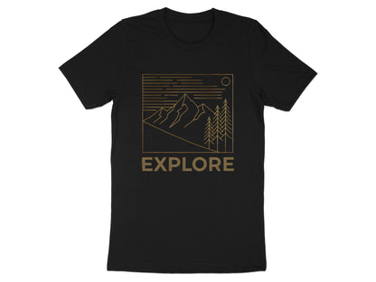 Explore Minimalist Mountain Line Art T-Shirt