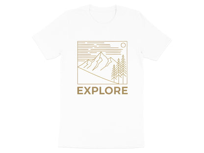 Explore Minimalist Mountain Line Art T-Shirt