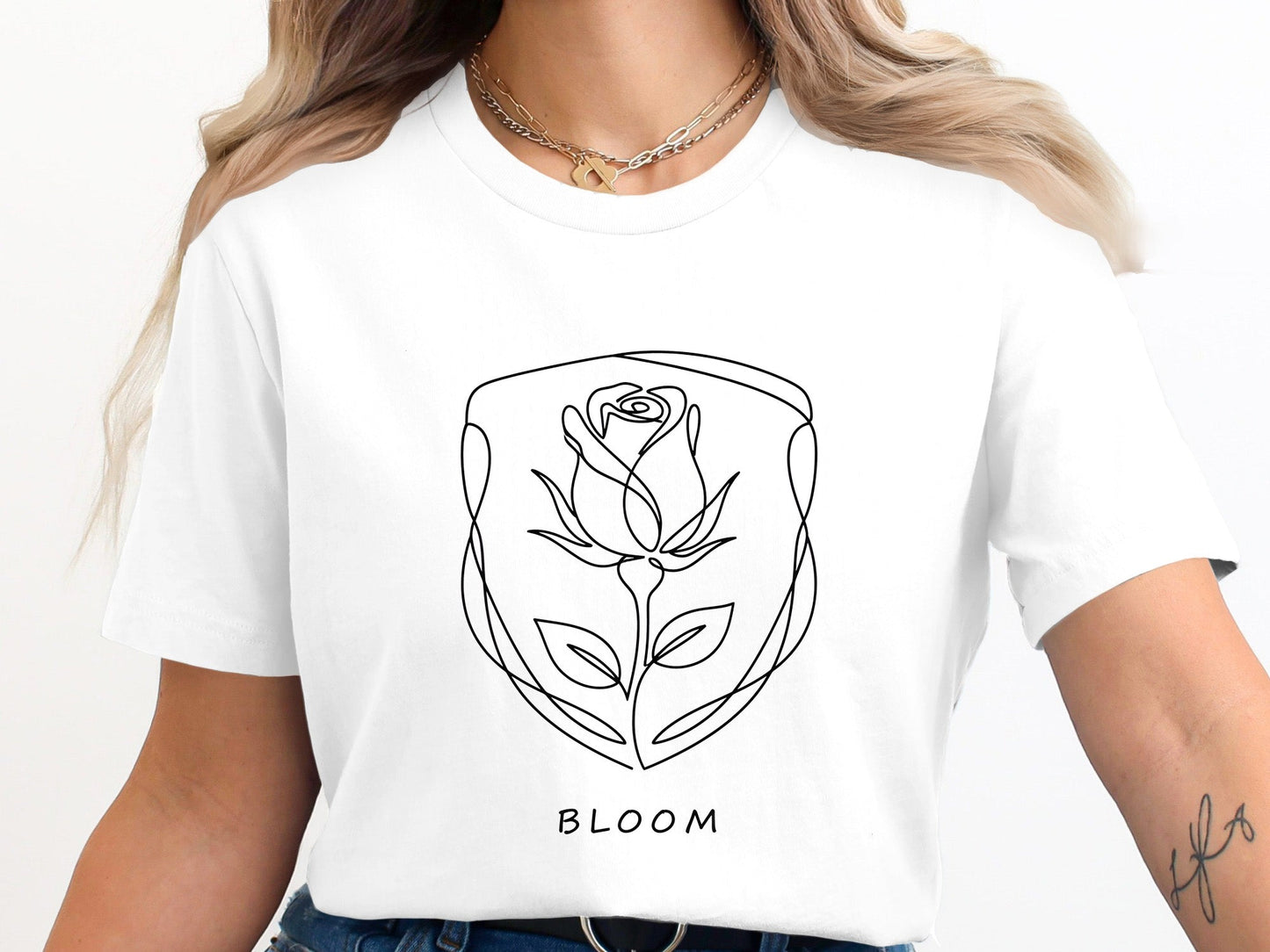 Bloom Shield Framed Rose T-Shirt