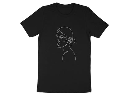 Serene Bun Minimalist Portrait T-Shirt