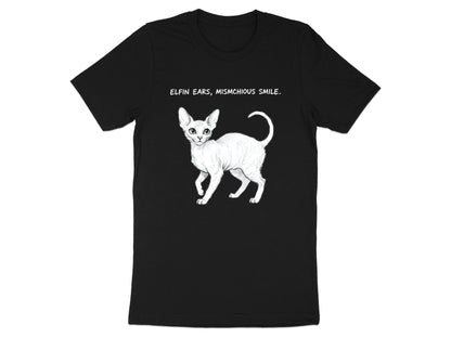 Elfin Ears Mischievous Smile Devon Rex T-Shirt