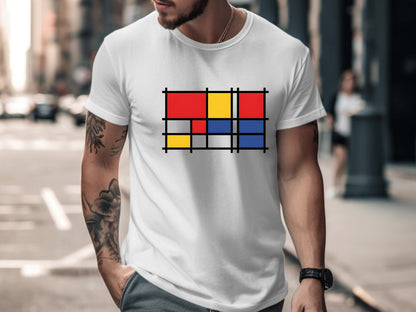 De Stijl Primary Blocks Graphic T-Shirt