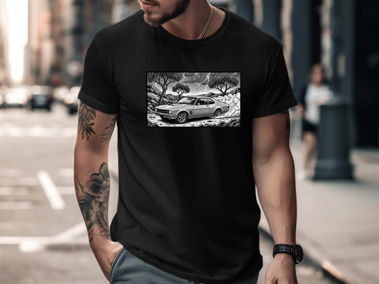 Outback Muscle Car Monochrome T-Shirt
