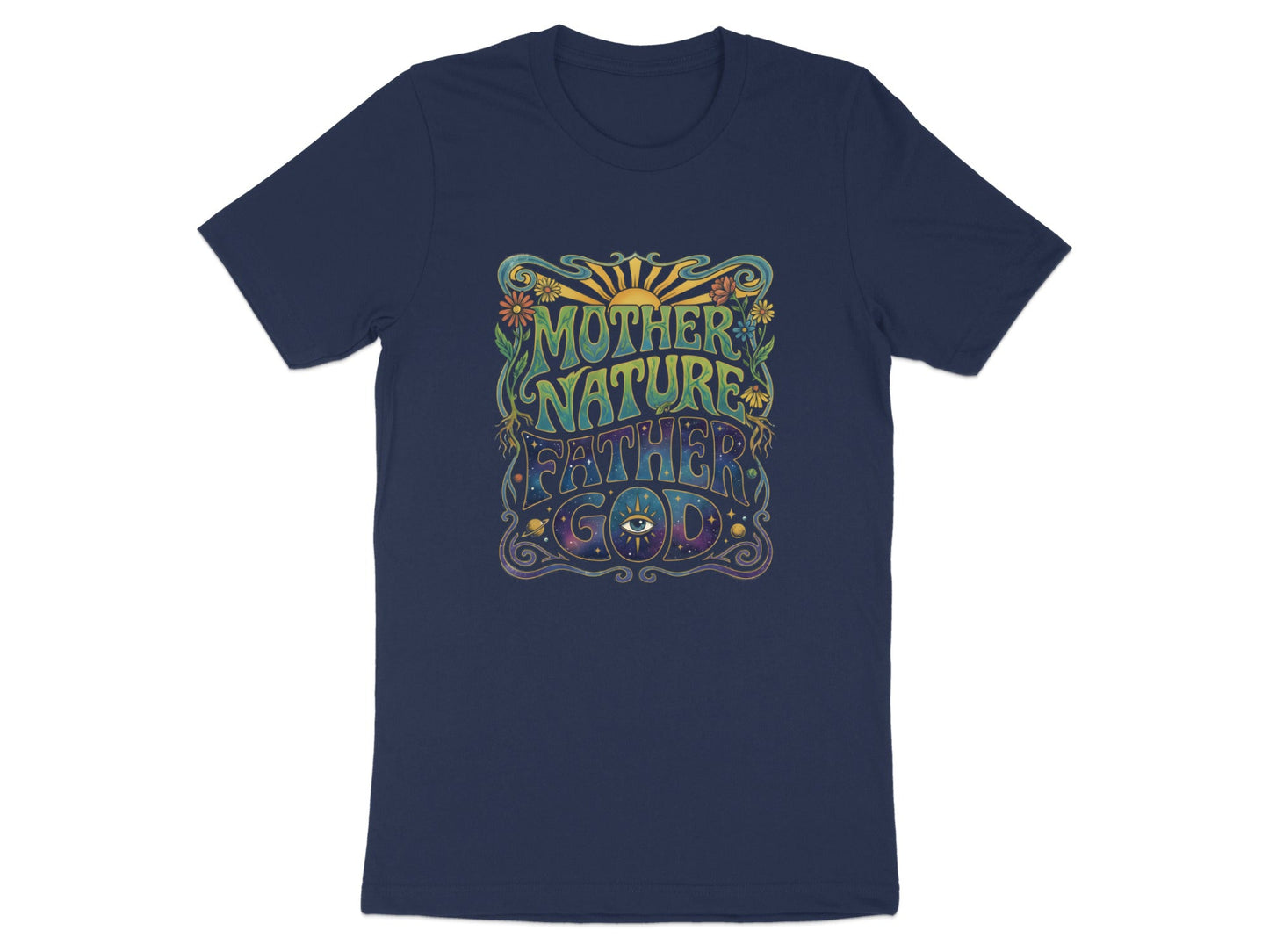 Mother Nature Father God Retro Psychedelic Tee