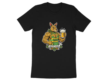 Buff Kangaroo Beer T-Shirt - Funny Australian Animal Art