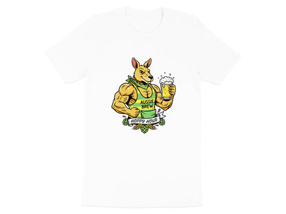 Buff Kangaroo Beer T-Shirt - Funny Australian Animal Art