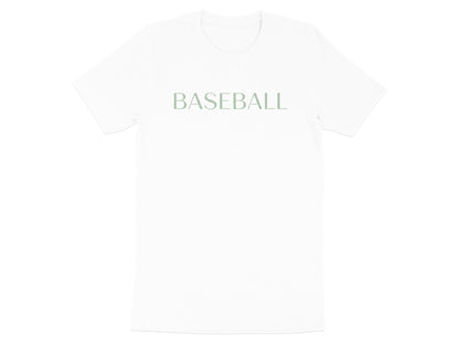 Minimalist Classic Baseball Block Text T-Shirt