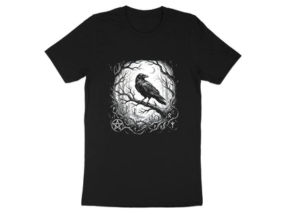 Mystical Raven Forest Spirit Graphic T-Shirt
