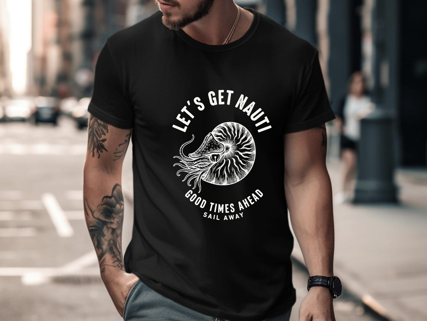 Let's Get Nauti - Nautilus Shell Nautical T-Shirt