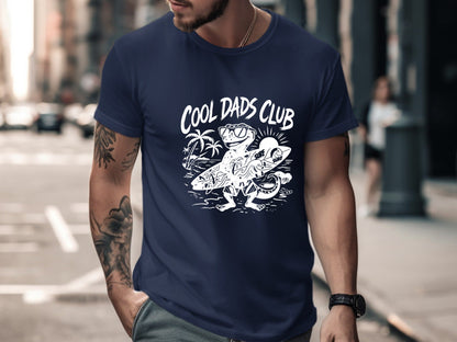Cool Dads Club Native Gecko Retro Wave Tee