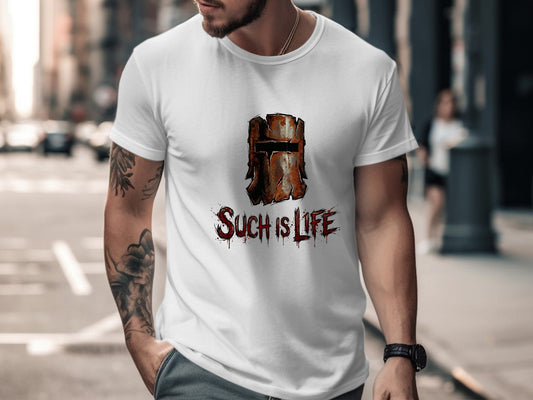 Ned Kelly 'Such Is Life' Rusted Helmet T-Shirt