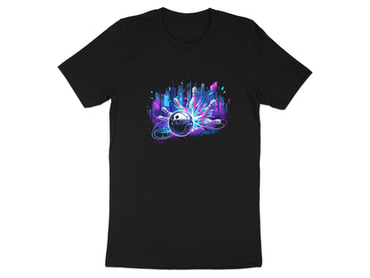 Cyberpunk Neon Bowling Strike Graphic Tee