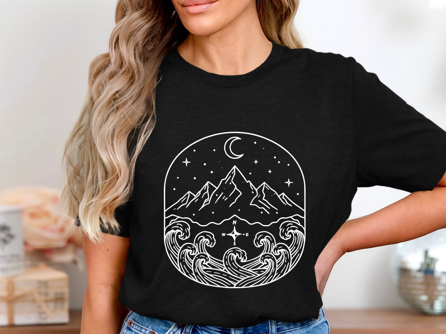 Ocean Waves & Mountain Peaks Adventure T-Shirt