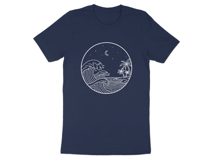 Midnight Night Wave Artistic Surf T-Shirt