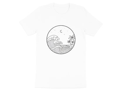 Midnight Night Wave Artistic Surf T-Shirt